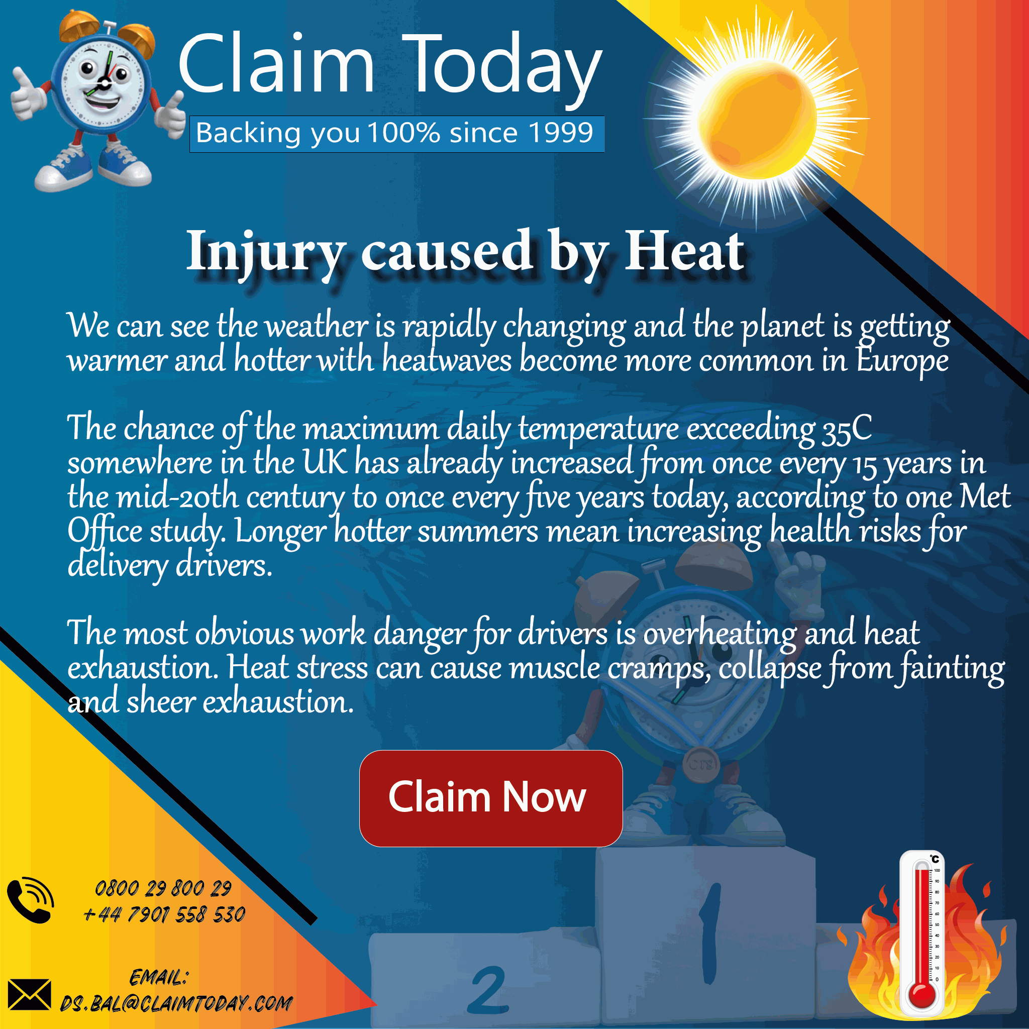 Injury Caused By Heat - Claim Today 